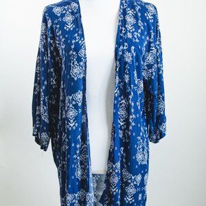 H&M Divided Blue And White Kimono